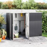 vidaXL Cobertizo Herramienta Acero Galvanizado Cubierta Exterior Color Antracita,  Gris,  Marrón y mas - details 0