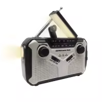 Radio de emergencia con manivela solar, banco de energía portátil para exteriores, luz de emergencia solar - details 1