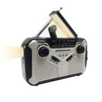 Radio de emergencia con manivela solar, banco de energía portátil para exteriores, luz de emergencia solar - details 1