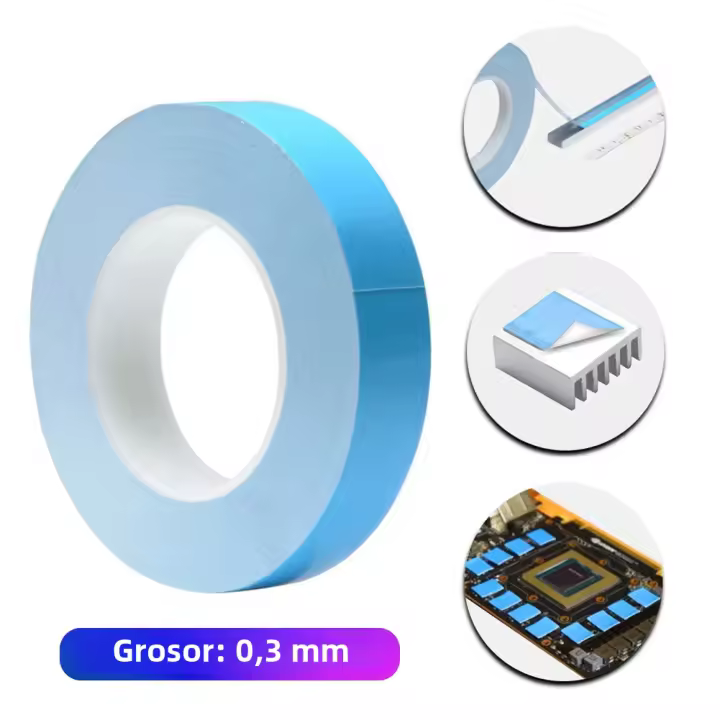 Cinta Transferente Térmica Conductor De Calor Doble Cara Para PCB Componentes Electrónicos LED Fita Adhesiva De 25 metros/Roll 8mm-20mm - 1