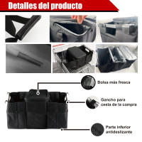 Bolsa de Almacenamiento para Coche con Compartimento Térmico – Organizador Plegable, Impermeable y Compacto – Ideal para Viajes y Picnic - details 3