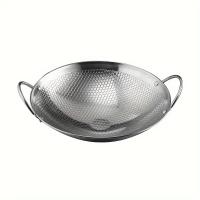 Sartén De Acero Inoxidable 29cm/11 Pulgadas Con Asa Resistente Al Desgaste Para Cocinar Pasta Carne Arroz Ramen Antiadherente - details 2