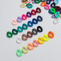 30pcs Cuentas De Acrílico Geométricas Solas En Color Para Hacer Pulseras Collares Cadenas De Gafas Accesorios De Joyería DIY De 20x30mm - details 18