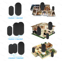 Timbre De Puerta Inalámbrico IP55 Impermeable Con 32 Canciones Diferentes Y Ajuste De Volumen 4 Niveles Batería Incluida Fuers M558 - details 7