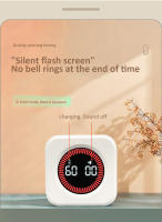 Timer Digital Visual Mini Cubo Recargable Con Sensor De Gravedad Y Pantalla LED Para Cocina Estudio Ducha 4 Tiempos Preset - details 4