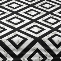 Sábana De Cama Con Patrón Geométrico Negro Y Blanco 1 Pieza Funda De Sábana Con Estampado En Tela De Poliéster 100% Para Dormitorio - details 6