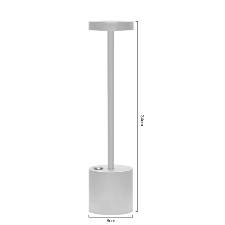 Lámpara De Mesa LED Recargable Impermeable De Aleación De Aluminio Con Iluminación Para Lectura Y Camping Control De Brillo Táctil Luz De Barra Y Sala De Estar Moderna - 1