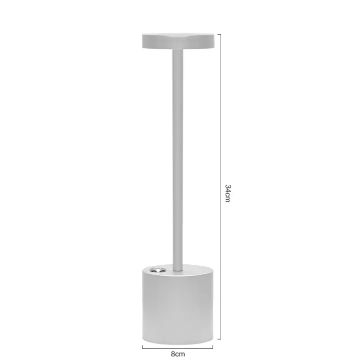 Lámpara De Mesa LED Recargable Impermeable De Aleación De Aluminio Con Iluminación Para Lectura Y Camping Control De Brillo Táctil Luz De Barra Y Sala De Estar Moderna - 1