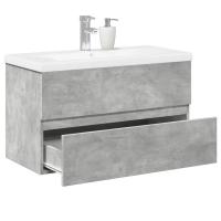 vidaXL Set muebles de baño 2 piezas madera contrachapada gris hormigón - details 0