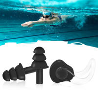 Tapones De Silicona Impermeables Para Natación Y Deportes Acuáticos Clip Para Nariz Tapones De Oído Para Natación Surf Y Snorkel - details 0