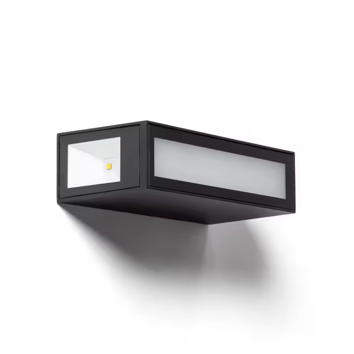 Ledkia Aplique de Pared Exterior LED 8W Aluminio Holius  Negro Mate - 1
