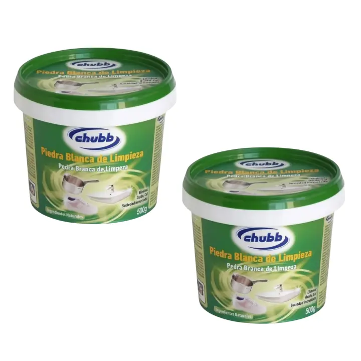Chubb -  Pack de 2 Piedra Blanca de Limpieza 500g - Eficiente y Natural para Cocina, Baño y Más - Sin Químicos Dañinos - 1