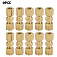 10Pcs Conector De Tubo De Freno De Latón Para Línea De Freno Sin Flaring Juntas Rectas De Compresión 4.75mm 3/16" Kits De Reducción Rojos - details 1