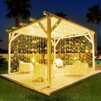 Luz Solar Impermeable 3Mx3M Con 8 Modos De Iluminación Para Decoración De Jardín Patio Puerta De Entrada Fiesta Navidad Boda Exterior - details 3