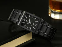Reloj De Hombre WWOOR Oro Cuadrado Marca Top Lujo Reloj De Pulsera Acero Inoxidable Impermeable Movimiento De Cuarzo Romano - details 12