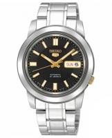 reloj automático hombre Seiko 5 SNKK17J1 38mm Hecho en Japón dial negro  correa de acero calibre 7S26 - details 4