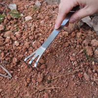 Rake De Acero Inoxidable Para Bonsái Y Plantas En Macetas 3 Ramas Herramienta Para Suavizar La Tierra Resistente Al Rusticidad Para Jardinería En El Hogar - details 5