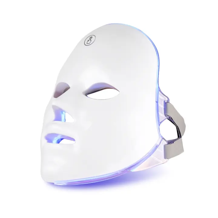 Máscara Facial Led Therapy De Fotón Device Regenerador De 7 Colores Equipo Rejuvenecimiento De La Cuero Acné Arrugas Lineas Expression Manchas Rosacea Luz Diodos Recargable de - 1