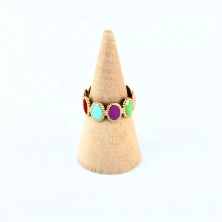 Zafiropa Anillo Sinfonía Ajustable de Acero Inoxidable Chapado en Oro 18K - Elegancia en Tus Dedos - 1