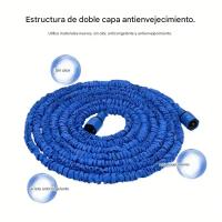Manguera de jardín, tubería de agua de manguera, manguera de agua equipada con pistola de agua, manguera de agua flexible con boquillas de 7 funciones for iluminación exterior. - details 4
