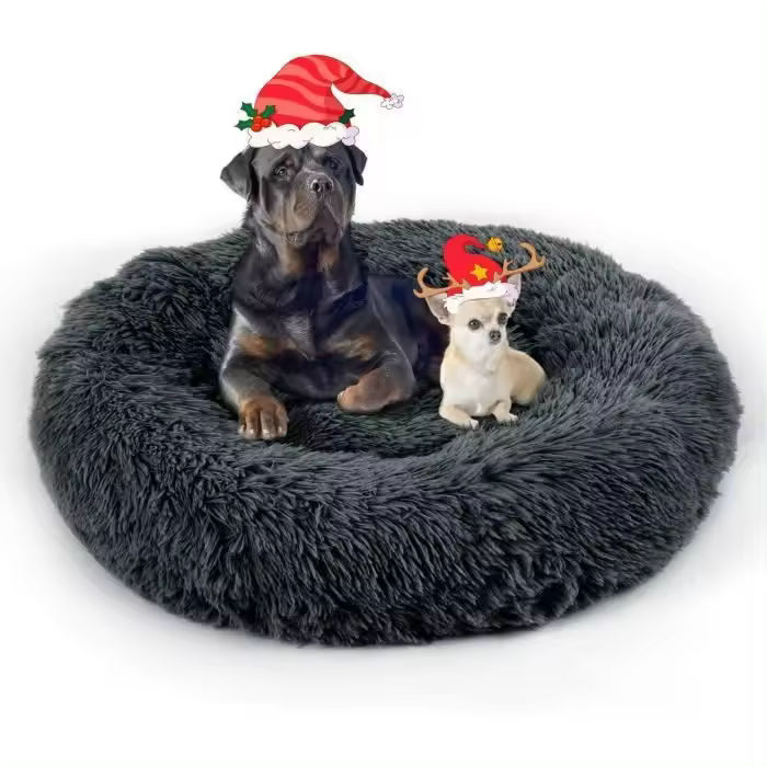 Cama para gatos/nido para gatos - Cesta para gatos y perros - Cálida - Gris oscuro - 60 cm - 1