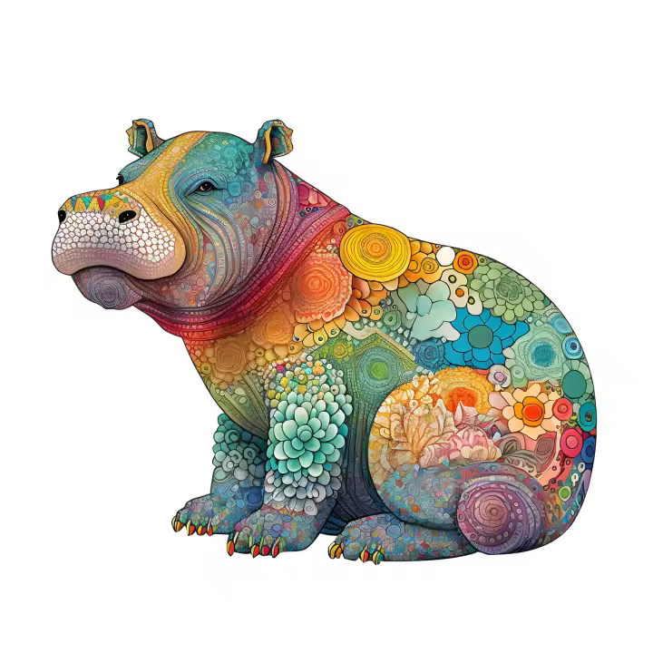 Rompecabezas De Madera Con Patrón Animal Irregular Juguete Educativo Regalo De Cumpleaños O Festividades Para Adolescentes Y Adultos - 1
