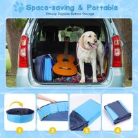 Petic - Piscina plegable para mascotas, bañera para perros, piscina plegable para interiores y exteriores con orificios de instalación y drenaje rápidos,Apto para mascotas y niños. - details 6
