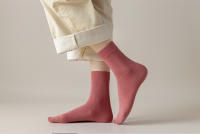 Calcetines Para Mujer Algodón Color Sólido Otoño Primavera Transpirables Suaves Pack De 3 Pares Calcetines Casuales - details 0