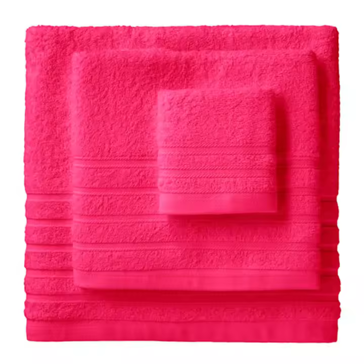 Lanovenanube - Toalla baño DIAMANTE - 100% algodón rizo americano - Color Coral - 1