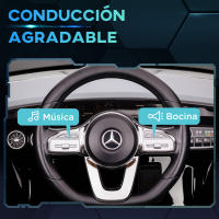 AIYAPLAY Coche Eléctrico para Niños de +3 Años Mercedes-AMG CLA 45 Carro Eléctrico Infantil con Batería 12V Mando a Distancia Faros LED Bocina Música y Ruedas Auxiliares - details 5