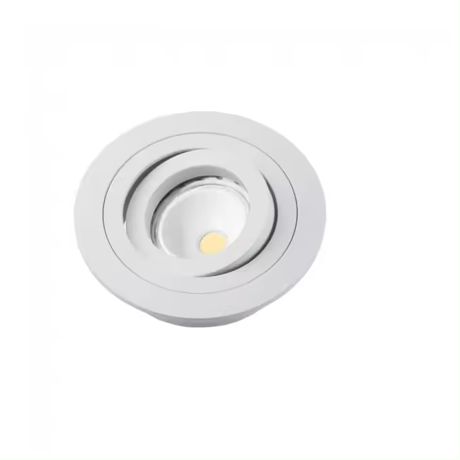 Wonderlamp Empotrable redondo blanco + Bombilla 8W cálida - 1