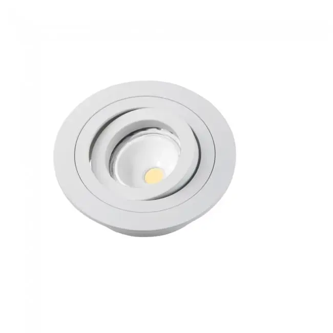 Wonderlamp Empotrable redondo blanco + Bombilla 8W cálida - 1