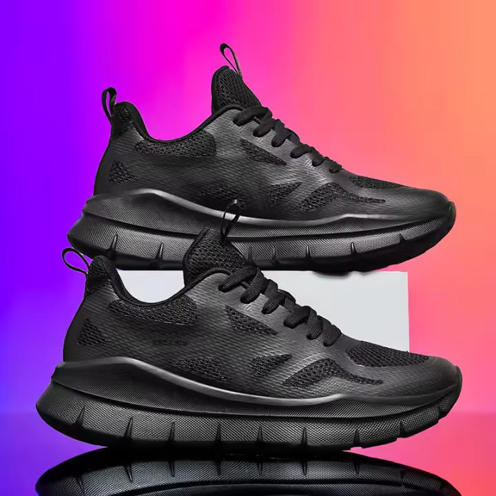 Zapatos De Correr Para Hombre Ligeros Cómodos Transpirables Moda Absorbentes De Choque Suela EVA Talla True Ankle above Microfibra Algodón Encierre De Pieza - 1