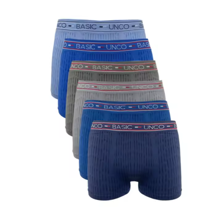 UNCO Calzoncillos Hombre Boxer de Algodón Ajustados Sin Costura Multicolores Ropa Interior Pack de 6 Suave y Cómodo - 1