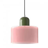 Colgante De Vidrio Moderno Nórdico Para Dormitorio Y Barra De Restaurante Luz Pendente Simples Atmosfera E27 Soporte De Montaje - details 2