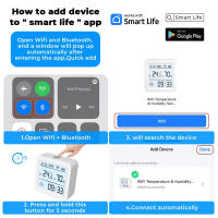 Sensor De Temperatura Y Humedad Inteligente WIFI Tuya Con Luz Trasera Soporte Alexa Google Assistant Para Vida Smart Life - details 14