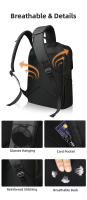 Mochila HcanKcan Para Hombre Negocios 15.6” Impermeable Casual Exterior Múltiples Bolsillos Trabajo Oficina Escuela - details 8