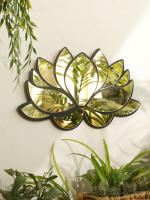 Espejo De Pared En Acrílico Con Flor De Loto Decorativo Moderno Para Sala De Estar Dormitorio Y Oficina Decoración De Madera Para El Hogar - details 0
