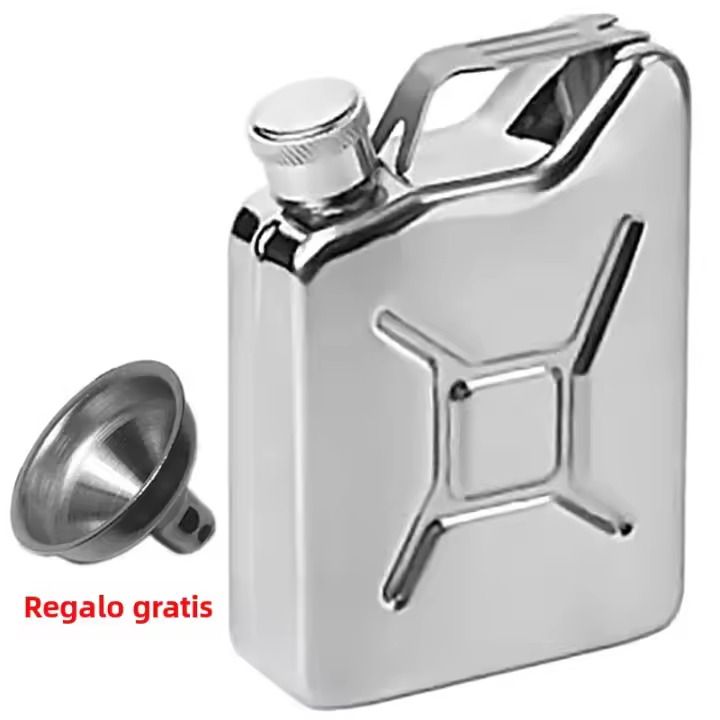 Flasque De 5 Oz En Acero Inoxidable Con Taza Creativo Botella De Vino Portátil Para Whiskey Y Licor Regalo Para Hombres Personalizable - 1
