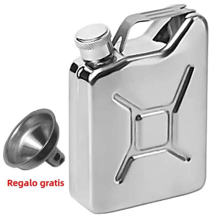 Flasque De 5 Oz En Acero Inoxidable Con Taza Creativo Botella De Vino Portátil Para Whiskey Y Licor Regalo Para Hombres Personalizable - 1