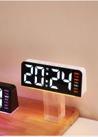 Reloj De Alarma Digital LED 7'' Con Dimmer De Brillo Tres Niveles Dual Alarme Temporizador Fecha Luz Nocturna Para Dormitorios Estilo Moderno Material Plástico - details 16