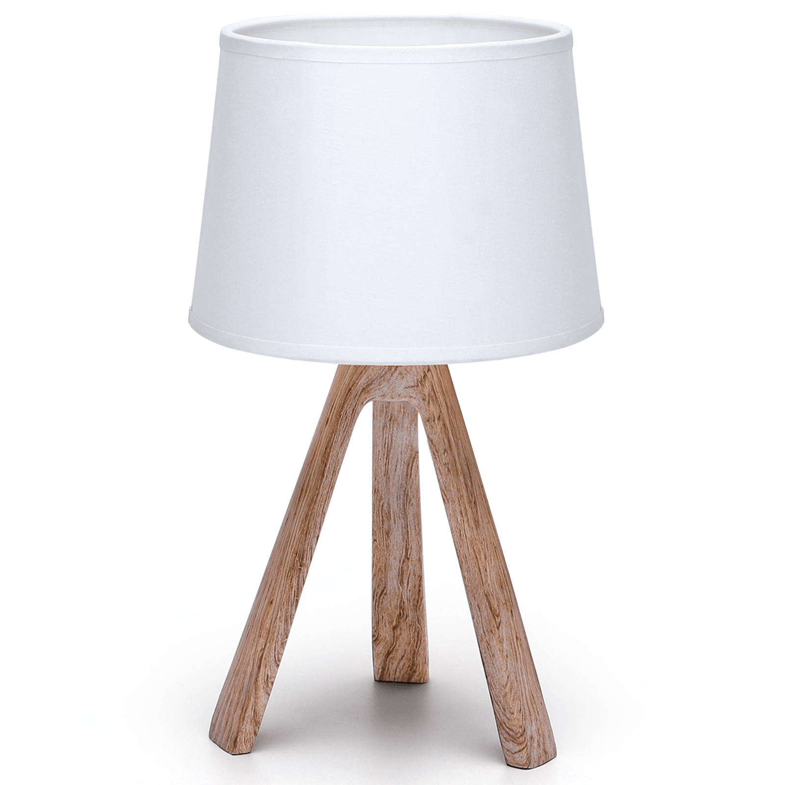 Aigostar - Lámparas de Mesita de Noche, Lámpara de Mesa E14, Pantalla de Tela, Lámpara Escritorio Diseño Clasico Vintage para Dormitorio, Estudio, L18 x H31cm