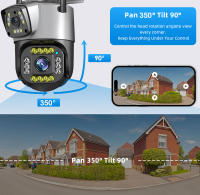 Cámara IP Dual Lente 4G WiFi 8MP 4K Vigilancia Cámara De Seguridad Exterior Inalámbrica Visión Nocturna Zoom Digital CCTV V380 - details 4