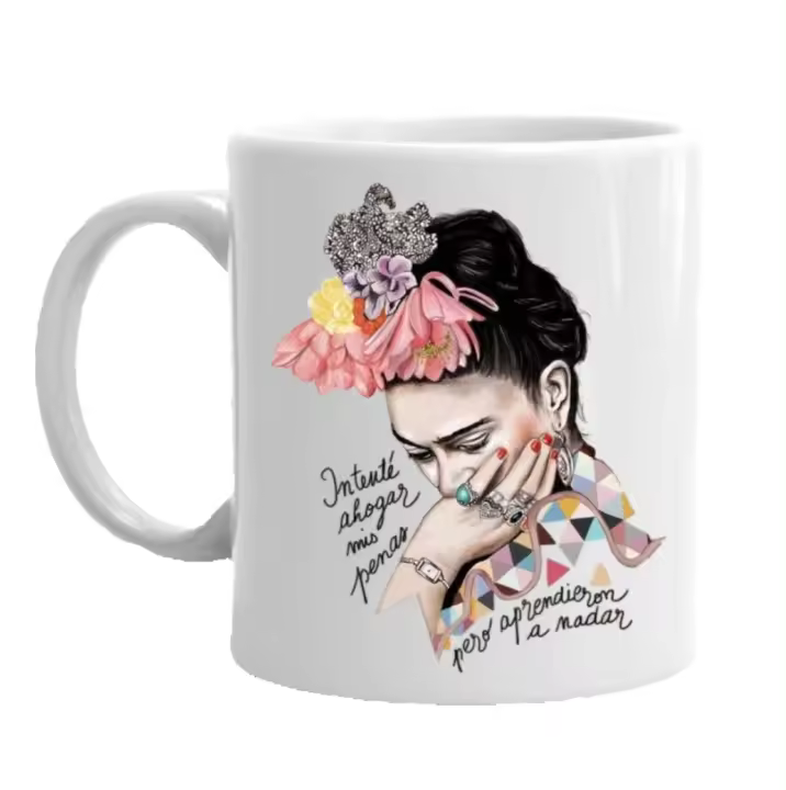 Taza Frida amiga REGALO ORIGINAL MUJER FUERTE CUMPLEAÑOS DEASYUNO OFICINA CAFE ADA Y SUS DETALLES - 1