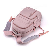 Mochila De Color Sólido Con Manija De Malla Y Correa Curvada De Alta Capacidad Para Viajes Cierre De Cremallera Capa Interna De Nylon Para Hombres Y Mujeres - details 29