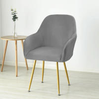 Funda De Silla De Velours Suave Cubierta Elástica De Spandex Para Silla De Armario Alto Adecuada Para Oficina Hotel Boda Sala De Estar - details 24