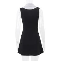 Vestido Elegantemente Casual Candyhot Para Mujer Verano Y2K Sin Mangas Ajustado Cuello Erguido Moda Vestido De Noche De Calle Alta - details 5