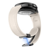 Correa De Cuero Genuino Y Silicona Para Samsung Galaxy Watch 7 6 5 44mm 40mm 20 Bracelet Galaxy Watch 6 4 Classic 47mm 46mm 43mm 42mm Unisex - details 11