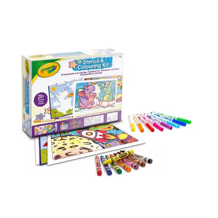 CRAYOLA JUEGO MIS PRIMERAS CREACIONES SET PLANTILLAS Y COLOREAR JUEGOS EDUCATIVOS 26x6x19 Cms. - 1