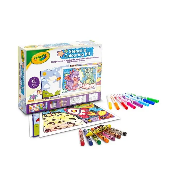 CRAYOLA JUEGO MIS PRIMERAS CREACIONES SET PLANTILLAS Y COLOREAR JUEGOS EDUCATIVOS 26x6x19 Cms. - 1